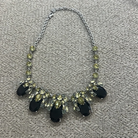 Talbots Necklace Black and yellow Gemstone Statement - Picture 4 of 5